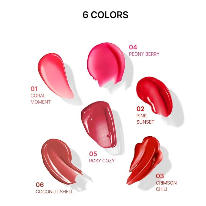 YNM Candy Gloss Balm 3g (03 CRIMSON CHILI, 3g) (+9 colors) K-beauty, Tinted, Color Lipstick Balm, Glossy, Moisture, korean, Jello lips, Non-Sticky and Long-lasting