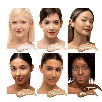 TIRTIR Mask Fit Red Cushion Foundation | Full coverage, Weightless, Skin fit, Satin Glow Finish, Korean Makeup, beauty, Tattoo cover up, Buildable (#55N Espresso, 0.63 Fl Oz)