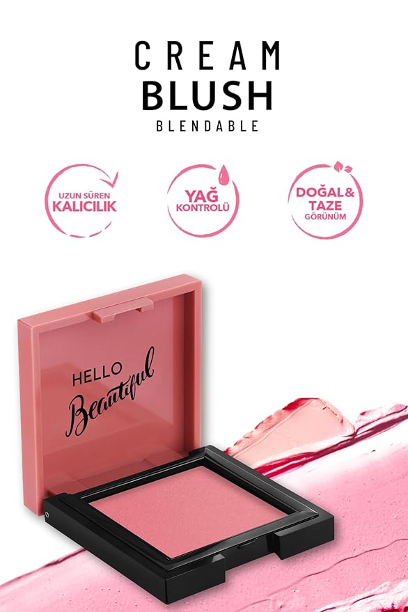 Cream Blush 41 | Pink | Fresh | Healthy & Natural Look | Ligh Weighted Formula | Sebum Control Richly Pigmented | Easily Blendable | Long Lasting | Semi Matte | 0.18 oz.