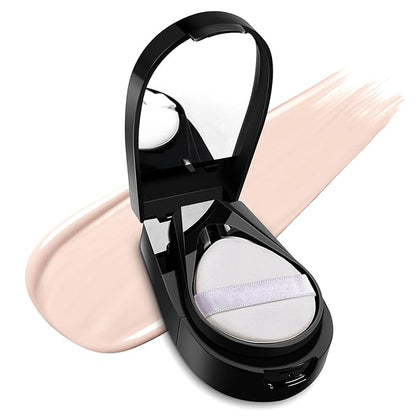 Full Coverage Liquid Foundation, Long-Lasting & Buildable Foundation Cushion BB Cream, Create Skin-Light Natural Makeup, Foundation for Mature Skin