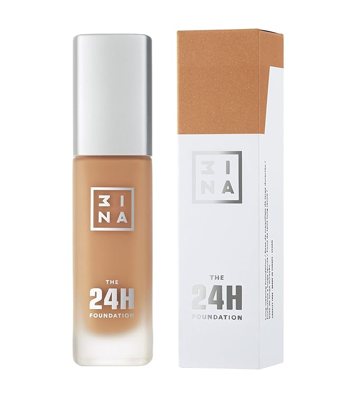 3INA The 24H Foundation 641-24H Long-Wearing Formula - Medium To High Buildable Coverage - Smooth Matte Finish - Expanded Shade Selection - Waterproof, Cruelty Free, Vegan Makeup - 1.01 Oz