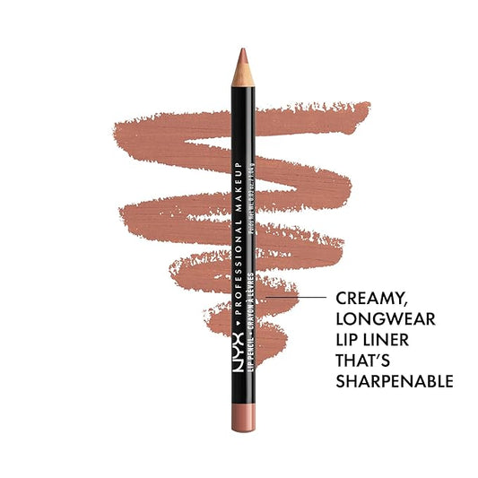 NYX PROFESSIONAL MAKEUP Slim Lip Pencil (Peakaboo Neutral) + Butter Gloss (Sugar Glass, Clear), 3-Pack Bundle