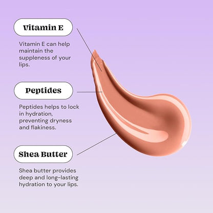 Glossmetics Vanilla Latte Lip Glaze - Overnight Lip Mask for Dry Lips. Fruit Butter Lip Mask, Hydrating and Moisturizing Lip Balm for Soft, Smooth Lips. Vanilla Latte, 10ml