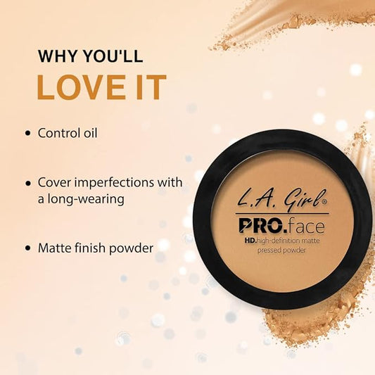 L.A. Girl Pro.Face Matte Pressed Powder, True Bronze GPP611