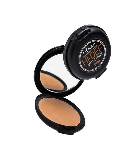 MËNAJI Anti-Shine Powder Bronze and a Deluxe Kabuki Brush
