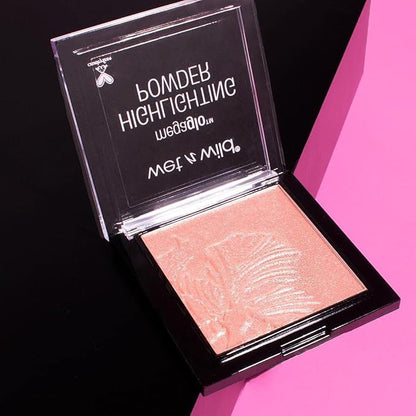 wet n wild MegaGlo Highlighting Powder, Highlighter Makeup, Shimmer Glow, Pink Rose Gold Bloom Time