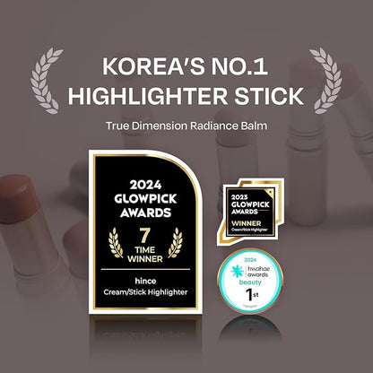 2PCS Face Stick Highlighter Balm - Shimmer Glow, Traunslucent Colors, Glass Skin in a Balm, Korean Beauty, Natural Makeup (CLEAR, LIGHT)