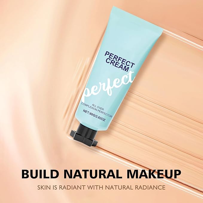Supreme Creme All-Over Complexion Perfector - Long Lasting Supreme Cream Body Perfector - Waterproof Transfer-Resistant Skin Tint CC Cream Foundation, Hydrating Concealer Shines Natural Beauty (1PC)