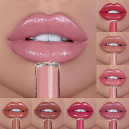 Kayswnag 12 Color Cream Texture Waterproof Lipstick, Lip Gloss Lip Lust Creme Lipgloss Liquid Lipstick,Waterproof Long Lasting Velvet Lip Gloss (12#)