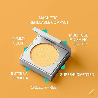 OFRA Pressed Banana Powder | Brightening & Color-Correcting Banana Setting Powder for a Flawless Makeup Finish | Matte Finish for Shine Control | Ideal for All Skin Tones | 7g