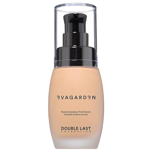 Luv Me Care EVAGARDEN Double Last Foundation - Provides Flawless Coverage with Creamy, Liquid Texture - Protects Skin All Day Long - Offers Incredible Natural and Luminous Finish - 162 Light Sand - 1.01 oz