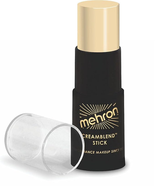 Mehron Makeup CreamBlend Stick | Face Paint, Body Paint, & Foundation Cream Makeup | Body Paint Stick Perfect for Halloween .75 oz (21 g) (Light 0)