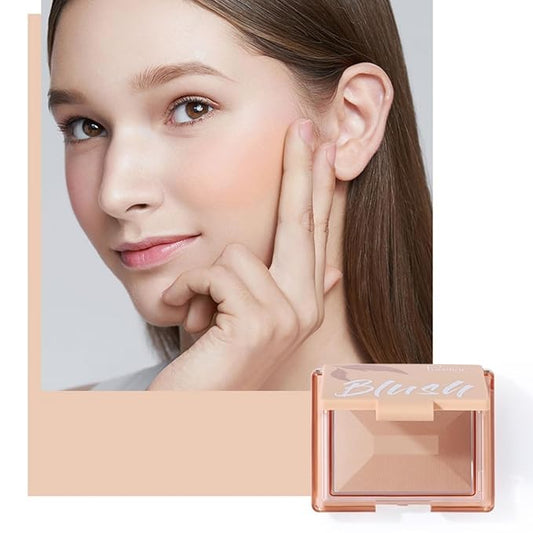MAEPEOR Powder Blush Lightweight Smooth Blendable Matte Face Blush Highly Pigmented Powder Blusher for All Skin Tones (Color 01)