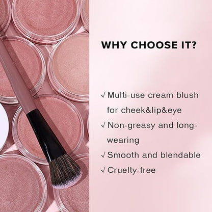 Multi Glow Balm - Hydrating, Lightweight, and Blendable Creamy Blush for Cheeks, Lips, and Eyes, Radiant Skin Finish (#2 Earth Rose, 1Pc)