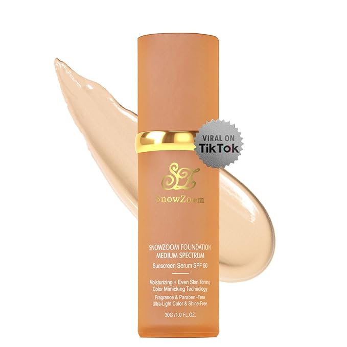 Snowzoom 4-in-1 Colour Changing Medium/Light Spectrum Forever Bio Foundation – Full Coverage,Lifestyle Lightweight Foundation