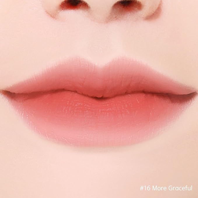 BBIA Last Velvet Lip Tint - Soft & Creamy Matte Finish Lip Stain, Blur Effect with Velvety Texture, Long-Lasting, High Pigment, Lightweight, Non-Drying, Korean Lip Makeup (16 MORE GRACEFUL)
