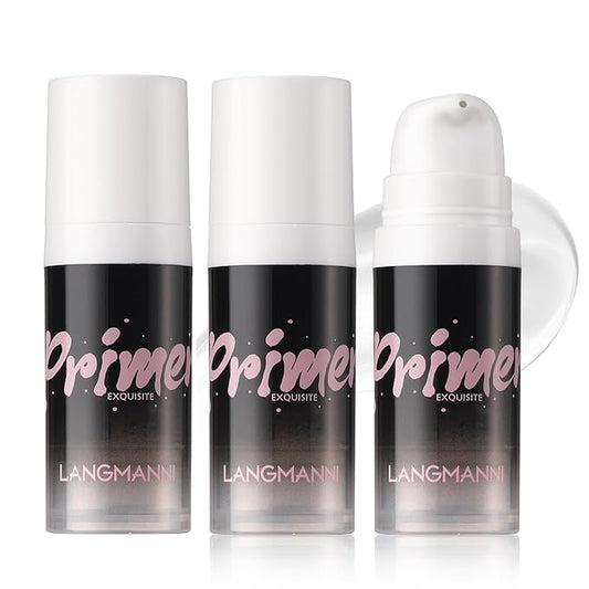 LANGMANNI Matte Grip Face Primer: Transparent, Hydrating, Gel-Based Primer for Longlasting Makeup (0.33 fl oz, 3)