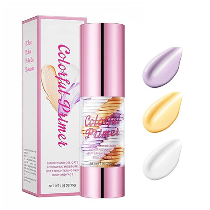 3 In 1 Primer for Face Before Makeup, Transparent Makeup Base Isolation Cream, One Step Moisturizing Face Primer, Blurs Imperfections Oil Control & Evens Skin Tone