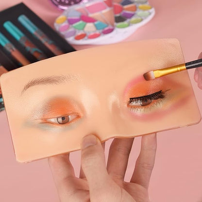 Makeup Practice Face, JimKing Makeup Practice Board, Faccial Practice Skin for Professional and Beginners, 3D Realistic Model for Eyelash Extensions, Eyeliner And Eyeshadow Face Makeup Practice