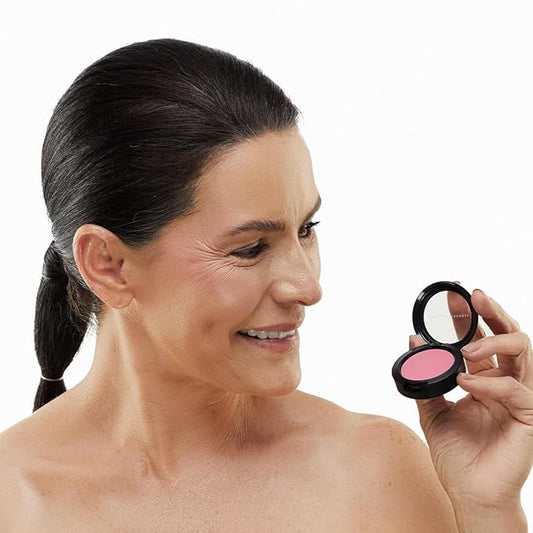 Jerome Alexander Blush ‘n’ Kiss Cream Blush for Cheeks & Lips | Creamy, Lightweight, Buildable Coverage | Blush Balm Face Makeup | Tint Coral