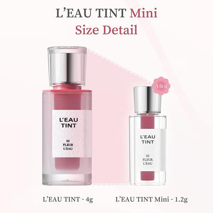 BBIA L’EAU Tint – Glossy & Glow Lip Stain, Watery Lip Tint, Non-Sticky, High Shine Finish, Long-lasting, Moisturizing, Lightweight, Natural, Daily Use, Vegan, Korean Lip Makeup (03 LILAC L'EAU - MINI)