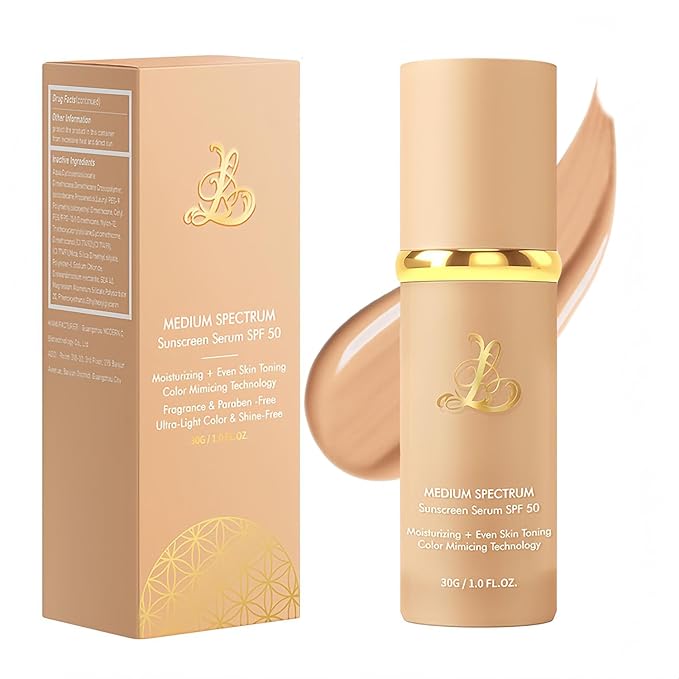 Color Changing Foundation, Foundation 4 in 1 - Medium Spectrum,Protecting From Sun With SPF 50+, Concealer Cover Cream Longwearing & Waterproof for Sport, Dancing