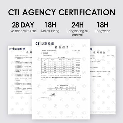 Black Magnet Cushion Foundation - Full Buildable Coverage, Moisturizing, Lightweight, 18H Long-Lasting Glow Looking, Refill Included, K01.Warm Fair