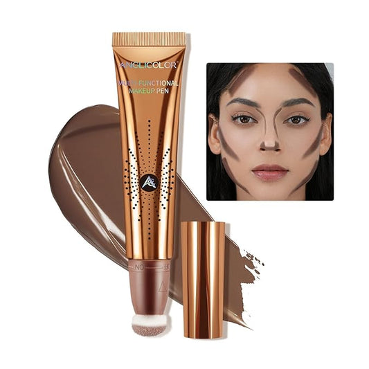 Contour Stick Beauty Wand, Liquid Contour Beauty Wand, Smooth, Lightweight, Liquid Bronzer Wand For A Naturally Sculpted Look, Vegan & Cruelty-Free (03#LIGHT MEDIUM,12ml)