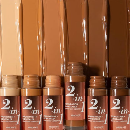 Absolute New York 2-in1 Foundation + Concealer (Neutral Shell, 1.41 fl oz pack of 1)