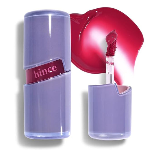 HINCE Raw Glow Gel Tint - Glossy Dewy Lip Tint, Non-Sticky & Long Wearing Lip Gloss for Natural Glass Glow, Moisturizing Liquid Lipstick, Vegan, 0.13 fl.oz. (RAW CHERRY, 10)