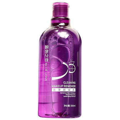 BLUE LOVE Perilla Makeup Remover Cleanser Water - Hydrating, Non-Greasy Facial Cleanser for All Skin Types, Effectively Removes Waterproof Makeup, 16.9 fl oz