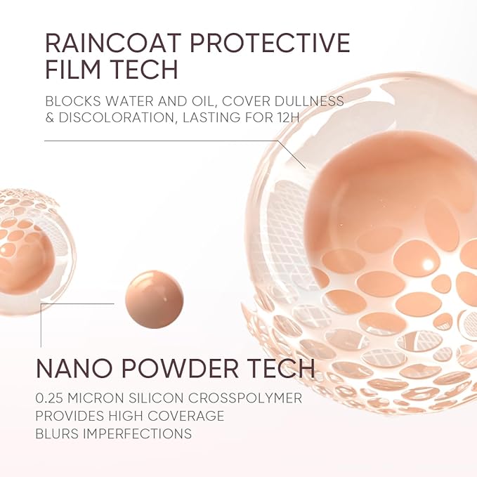 Cushion Foundation | Cover All Perfect Air Cushion | SPF 35 PA++++ | Oil-Control Waterproof Fondation Sweatproof Matte Finish Poreless Foundation Flawless BB Cream CC Makeup