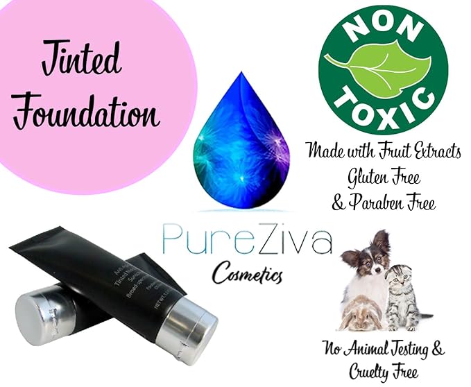 Deep Dark Shade Anti Aging Lightweight Tinted Moisturizer Sheer Coverage Foundation, Broad Spectrum Sunscreen SPF 30, Paraben, Oil, Cruelty & Gluten Free, No Animal Testing