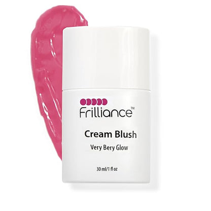 Frilliance Hydrating Cream Blush, Very Berry Glow Tint, Cruelty Free Hypoallergenic for Teens of All Skin Types, 30 ml / 1 fl oz