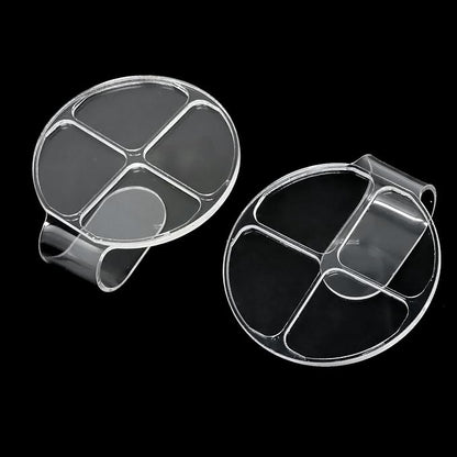 yueton 2PCS Acrylic Makeup Mixing Tray Makeup Palette Spatula Eyeshadow Makeup Hand Palette Nail Art Transparent Palette Hand Makeup Mixing Palette Cosmetic Foundation Dish for Makeup Foundation