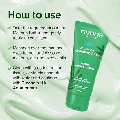 Makeup Cleansing Balm | Gently Removes Make-Up & Hydrates | Removes Excess Oil & Dirt enriched with 12 Active herbs |All Skin types |100G