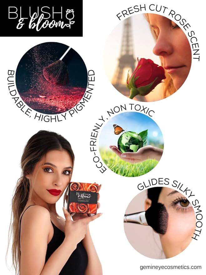 Blush & Bloom™ CLASSIC EDITION: FEISTY 3D Silk Rose Blush on Powder