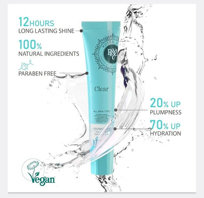 ROSÉE & CO Rosee Lip Gloss Vegan & Cruelty Free Treatment, Professional Make up, Long Lasting Glossy with Shea Butter, Moisturize, Protect & Smooth, High Shine, Non-Sticky - Set of 4-6