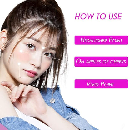 Witch's Pouch Blush Cushion Korean Makeup Cheek Toneup Facial Cushion Blusher Cutie Size Moisturizing Color Correction Flawless Coverage Vivid Colors (02 Sweet Orange)