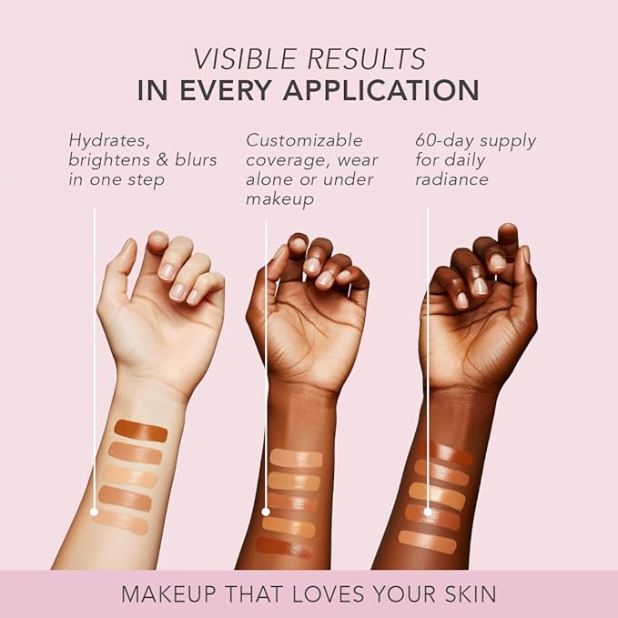 Doll 10 TCE Liquid Filter – CC Cream Foundation - Liquid Foundation - Lightweight Tinted Moisturizer & Skin Tint - Blurs Pores & Fine Lines - Vegan - Clean Makeup - [Light/Medium] - 30 Day Supply