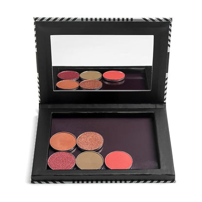 TUOKING Makeup Magnetic Palette with Mirror and 20Pcs Metal Stickers, Empty Storage Palette for Eyeshadow Powder Highlighter