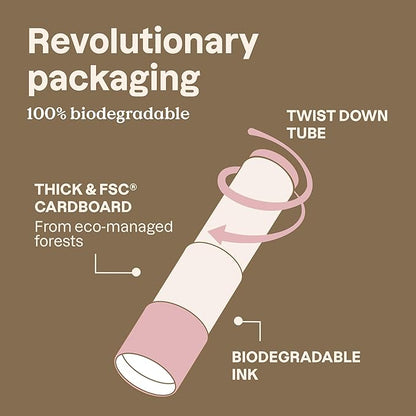 ATTITUDE Oceanly Sheer Lip Gloss Stick, EWG Verified, Titanium Dioxide-Free, Vegan Makeup & Beauty, Cruelty-Free, Plastic-Free, Happy Berry, 0.12 Ounces