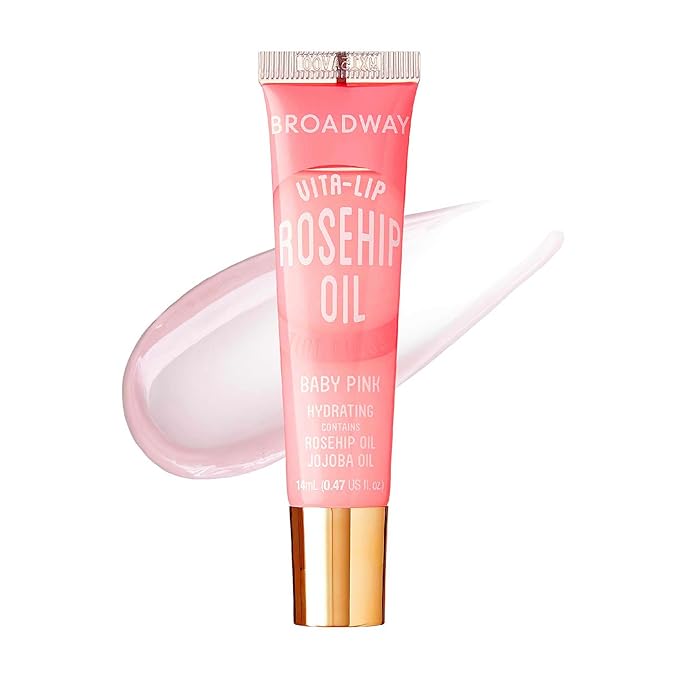 Ruby Kisses Broadway Vita-Lip Tinted Lip Gloss (3 Pack Baby Pink, Bubble Gum, Nude Pink) Ultra-Hydrating Rosehip + Jojoba Oil & Soothing Formula with Vitamins, High-Shine Non-Sticky Finish Lip Balm