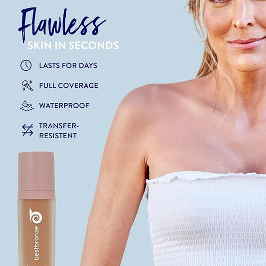 Best Bronze Bombshell Body Makeup - Tattoo Cover Up Makeup & Body Foundation Waterproof - Tattoo Concealer Waterproof for Scars, Varicose Veins Cover Up & Leg Foundation (NC27 Beige)