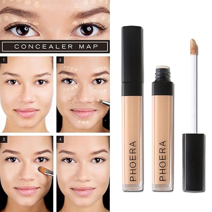 2PC Foundation Makeup&Liquid Concealer,Naturally Liquid Foundation,Full Coverage Mattle Oil-Control Concealer,Multi-Use Makeup Concealer for Acne,Dark Circles(A102+102, 30ml+3ml)