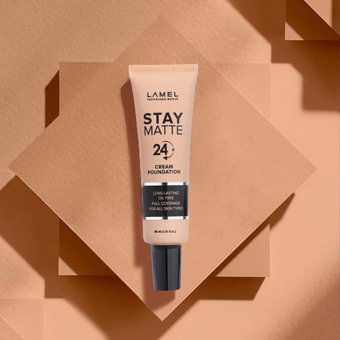 Foundation Stay Matte - Full Coverage Foundation - Long-Lasting & Waterpoof - Dewy & Flawless Finish - For All Skin Type - Organic & Oil-Free - Anti-Aging Formula, 404-1.01 fl.oz (Toffee)