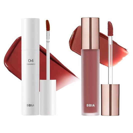 BBIA Glow Lip Tint (#04 CINNAMON) + Last Velvet Tint (V24 TRENDY NOTE) Bundle SET