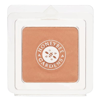 Honeybee Gardens Pressed Mineral Powder Foundation Refill, Montego, Warm Tan Neutral Shade, Adjustable Coverage, Natural Finish, With Botanical Extracts And Vitamin E, 7.5g