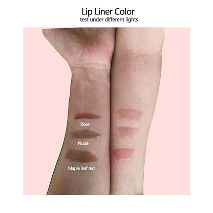 Lip Tattoo Peel off Kit - Lip stain Long Lasting Waterproof Lip Tattoo Peel off Matte LipLiner Natural Finish Smudge Proof Lip Liner with Lip Gloss