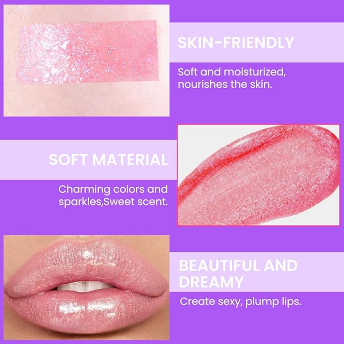 Glitter Liquid Lip Gloss,Rose Pink Shimmer Lipstick, Waterproof Shimmer Lip Stain Lip Glaze, High Shine Long Lasting Shiny Lip Color Makeup 11#